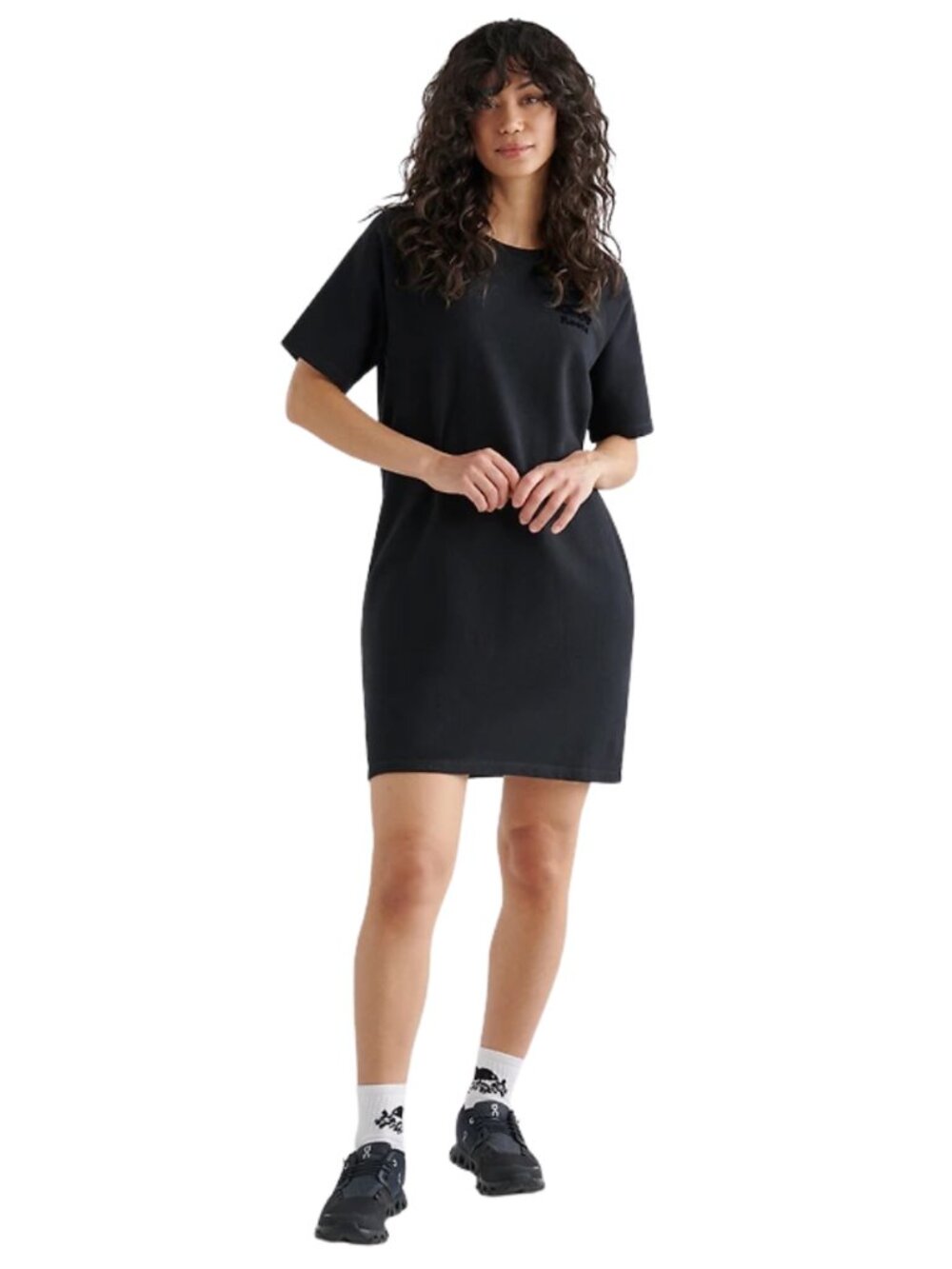 Roots Cooper Short Sleeve Sweatshirt Black Dress Size XXS